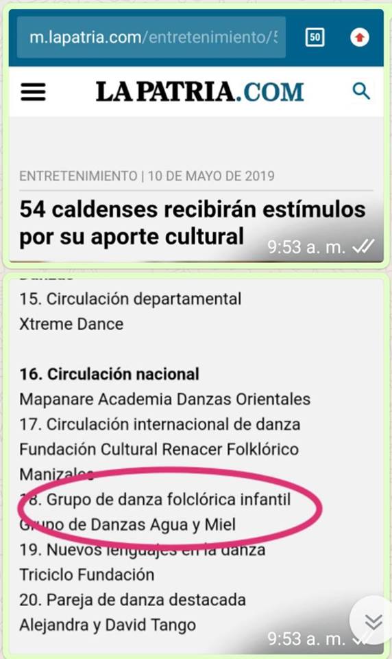 54 CALDENSES RECIBIR�N EST�MULOS POR SU APORTE CULTURAL
