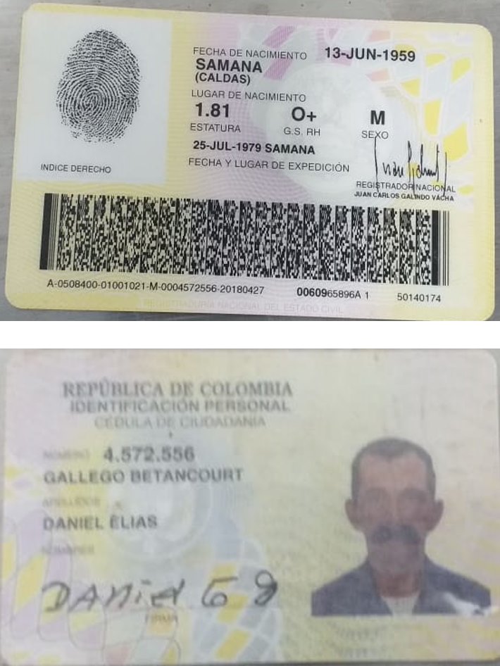 EL SE�OR DANIEL ELIAS GALLEGO BETANCOURT FALLECI� EN UN ACCIDENTE DE TR�NSITO Y SE ENCUENTRA EN LA MORGUE DE SIMIT� BOLIVAR