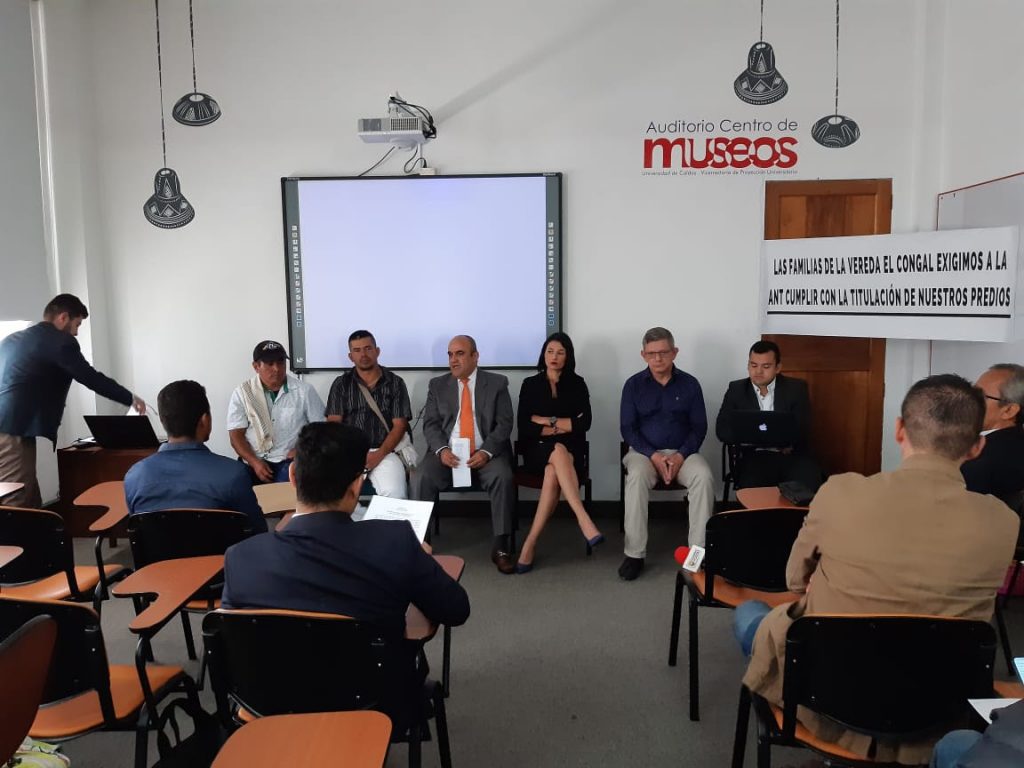 GOBIERNO DE CALDAS SOLICIT� A LA ANT LA TITULACI�N DE PREDIOS PARA QUE V�CTIMAS RETORNEN A EL CONGAL