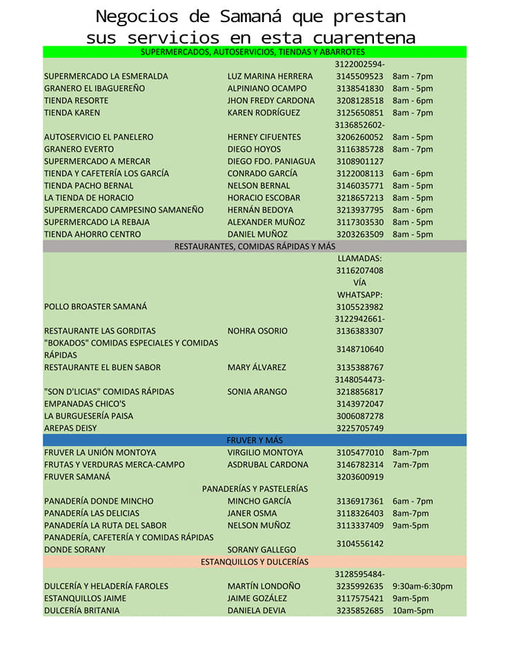LISTADO SERVICIOS A DOMICILIO