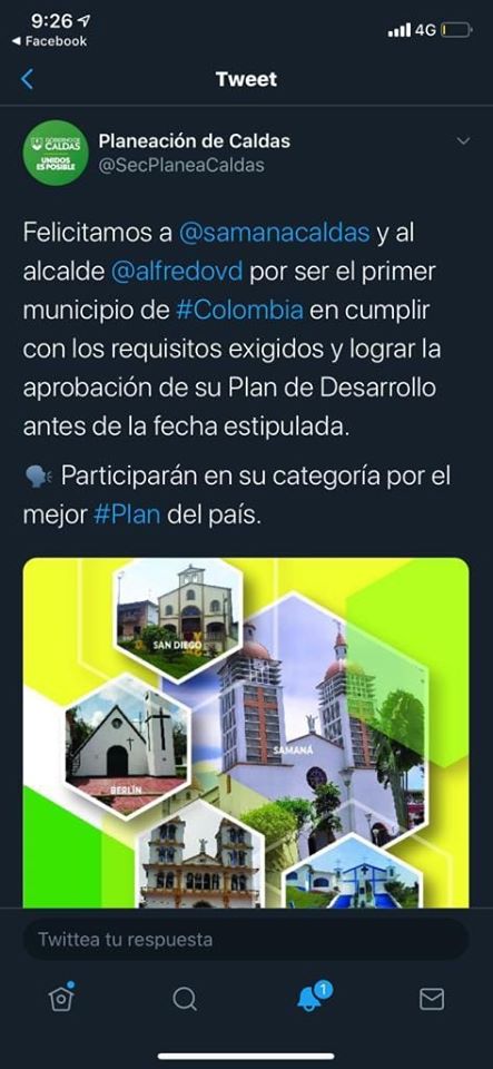 SAMAN�, PRIMER MUNICIPIO DEL PA�S EN TENER APROBADO EL PLAN DE DESARROLLO