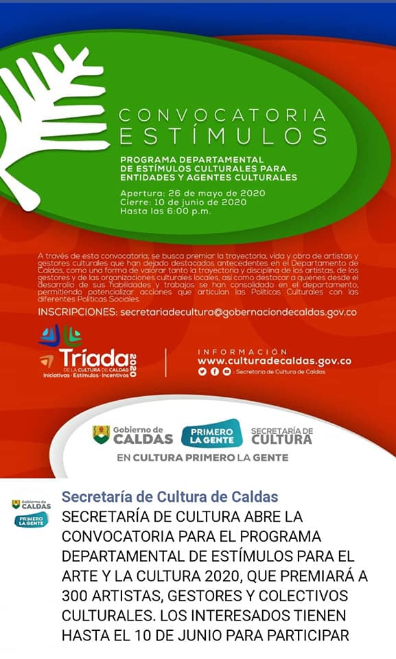 SEGUNDA CONVOCATORIA PROGRAMA DE EST�MULOS PARA ENTIDADES Y AGENTES CULTURALES.