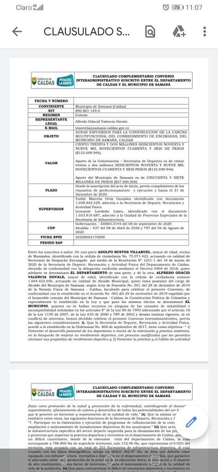 PROYECTO CONSTRUCCI�N CANCHA MULTIFUNCIONAL PARA EL CORREGIMIENTO DE ENCIMADAS