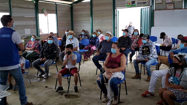 REVISAN AVANCE DE ACCIONES EN BENEFICIO DE COMUNIDAD DE EL CONGAL (CALDAS)