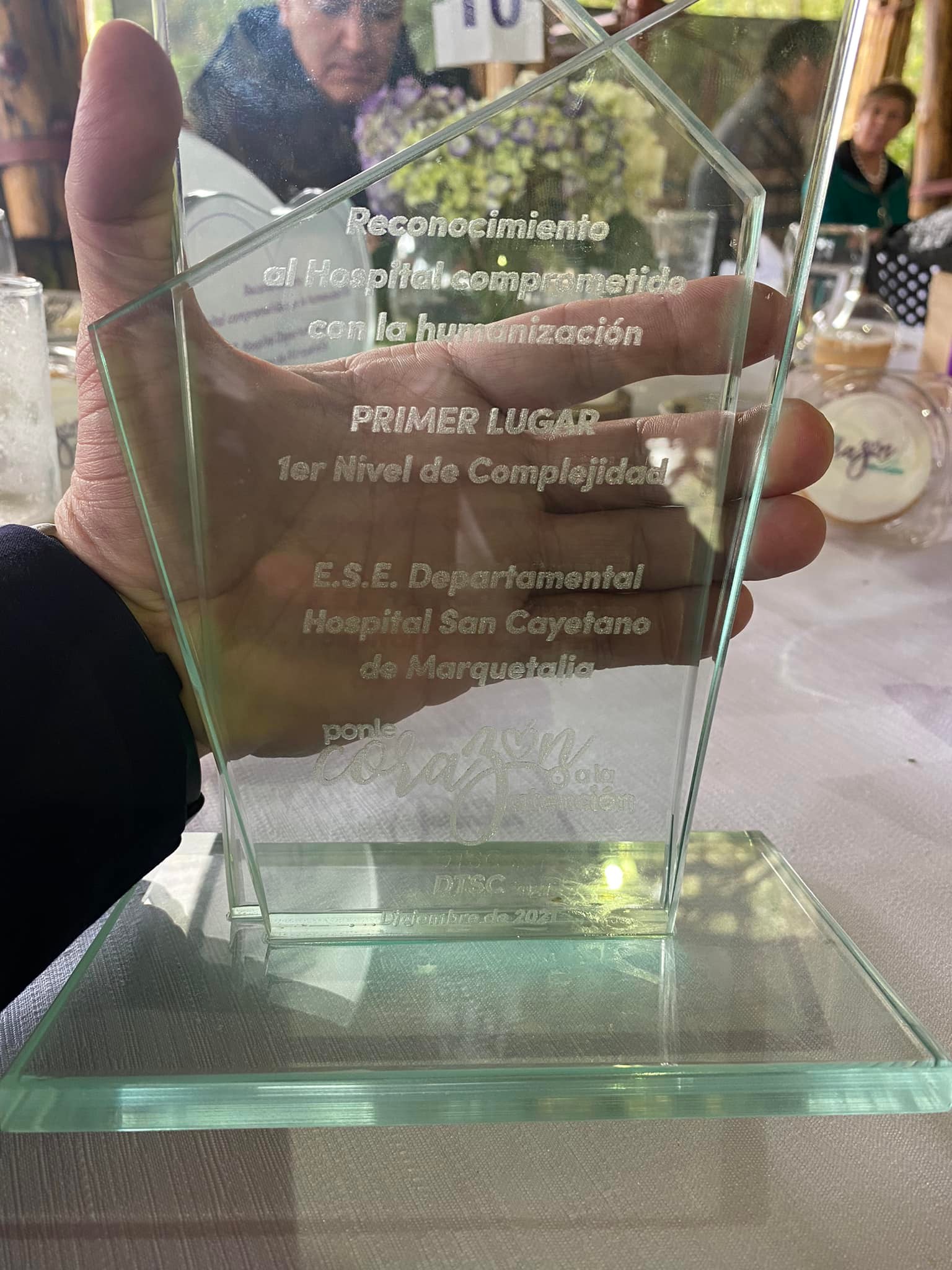 PRIMER LUGAR EN HUMANIZACI�N EN SERVICIOS DE SALUD HOSPITAL SAN CAYETANO MARQUETALIA