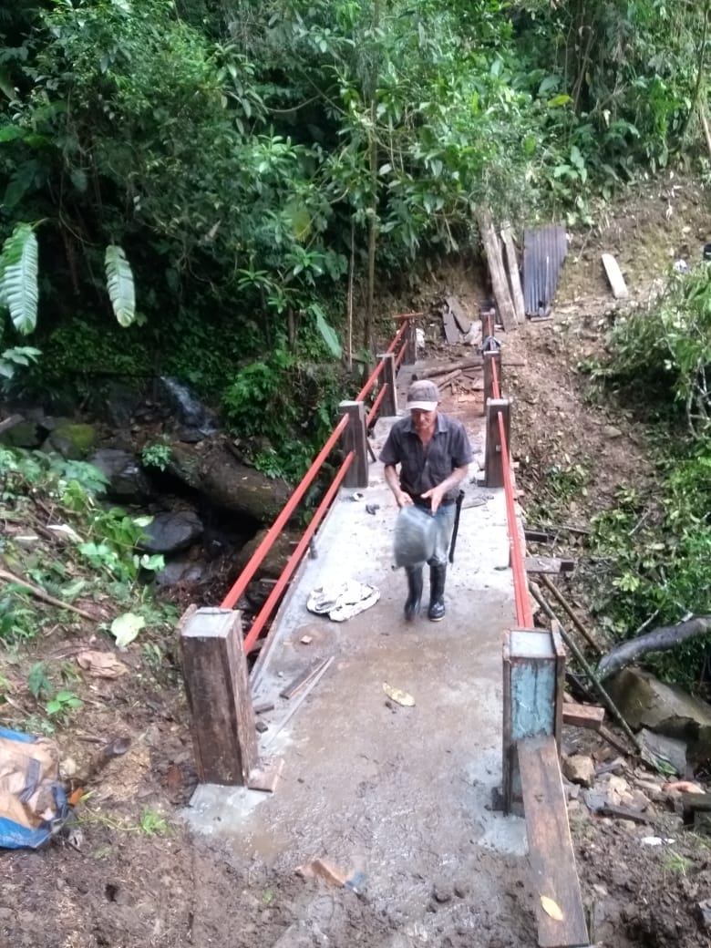 PUENTE PEATONAL EN LA VEREDA LA PALMA