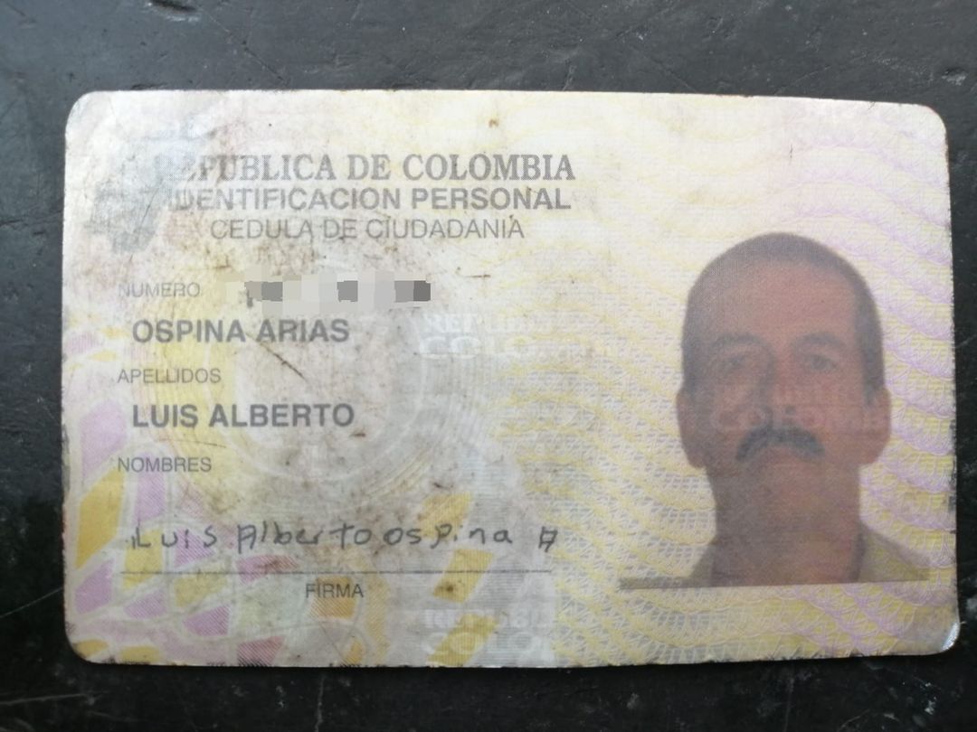 ENCONTRARON AL SE�OR LUIS ALBERTO OSPINA ARIAS
