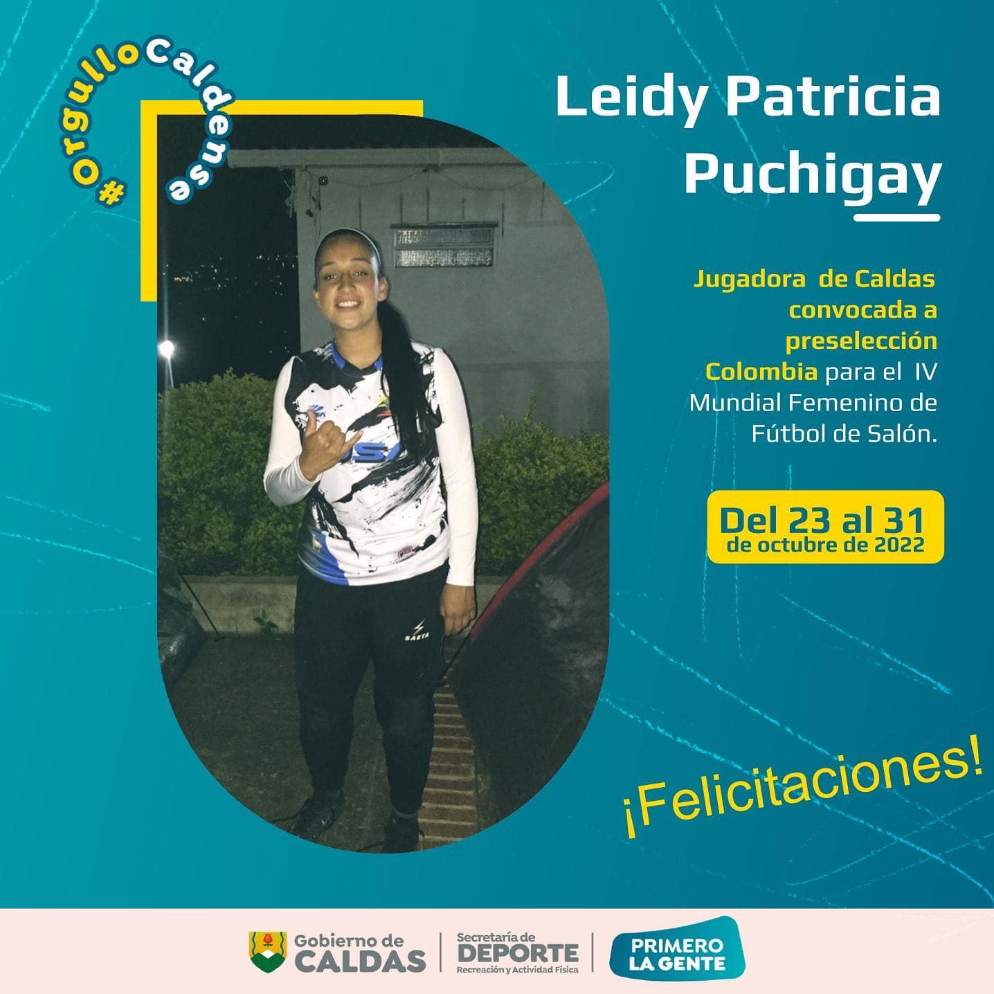  MICHELE �LZATE ESTRADA PRESELECCI�N COLOMBIA MUNDIAL FEMENINO DE F�TBOL DE SAL�N