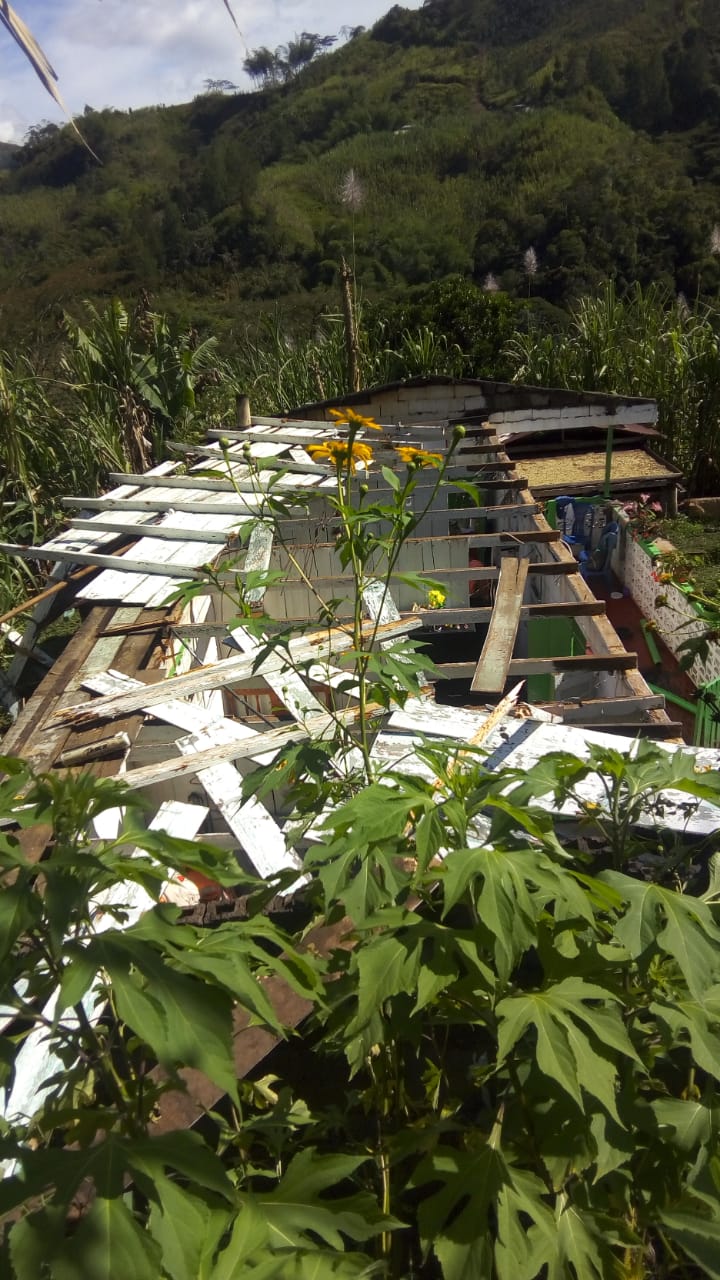 FUERTES LLUVIAS DESTECHARRON VIVIENDAS EN LA VEREDA EL CONSUELO