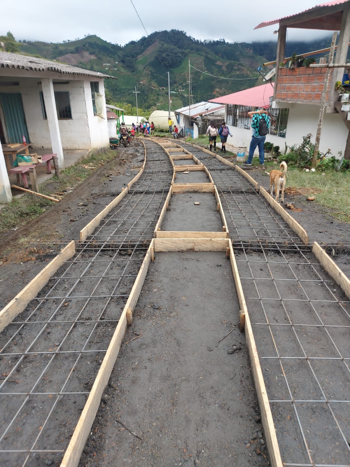 CONSTRUCCI�N DE LA PLACA HUELLA VEREDA LAS ANIMAS