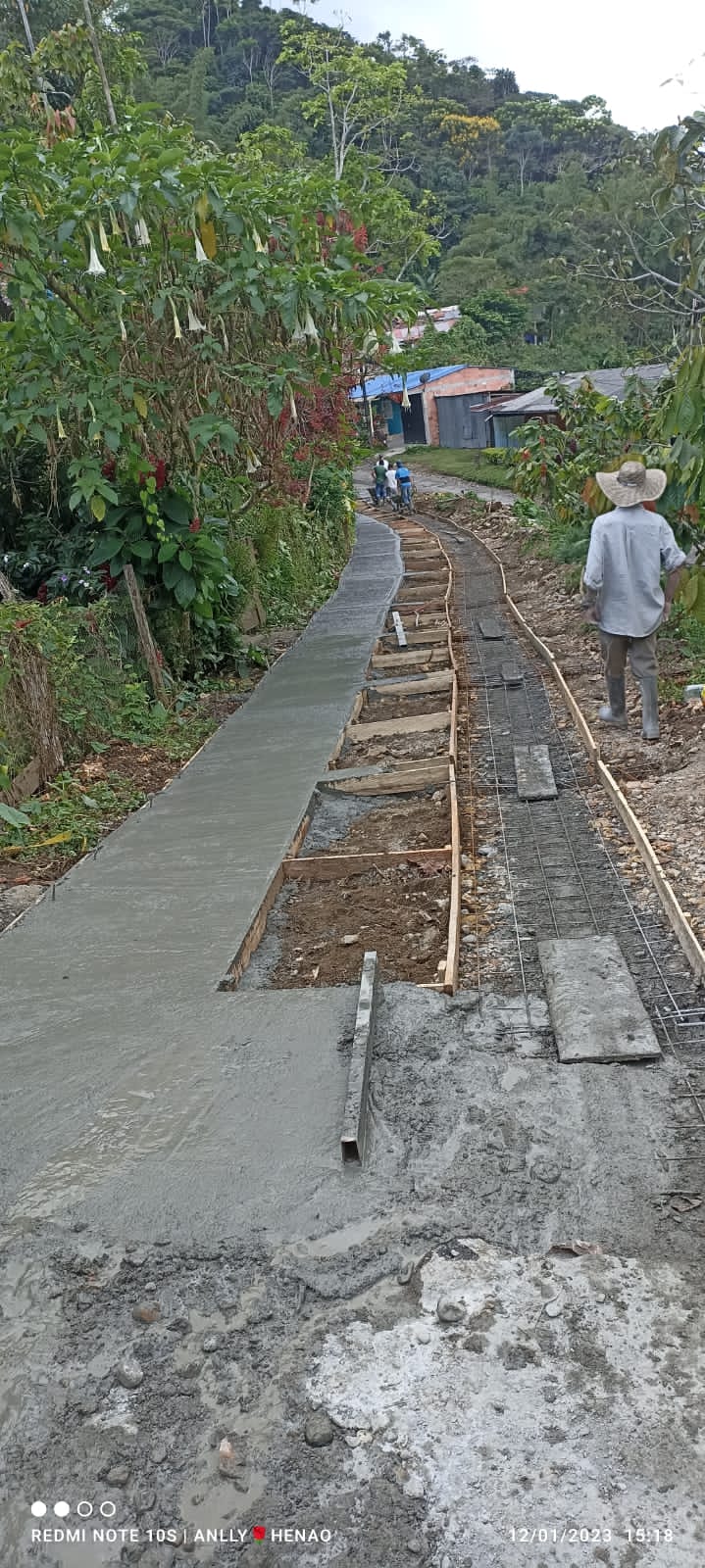 primer tramo de placa huella corregimiento de Berl�n