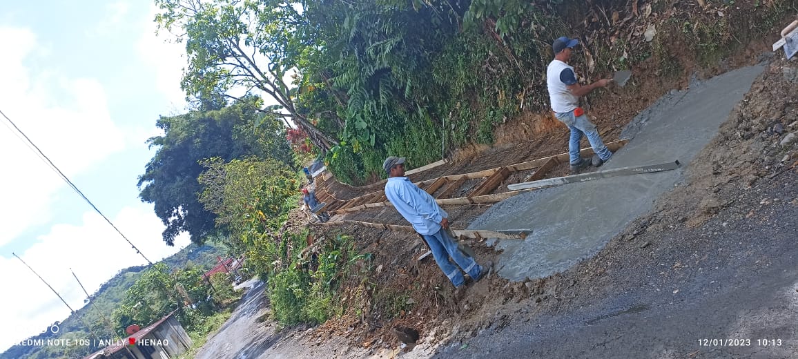 primer tramo de placa huella corregimiento de Berl�n