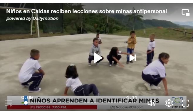 CON T�TERES ENSE�AN A NI�OS EN CALDAS A IDENTIFICAR MINAS ANTIPERSONAL PARA SALVAR SUS VIDAS