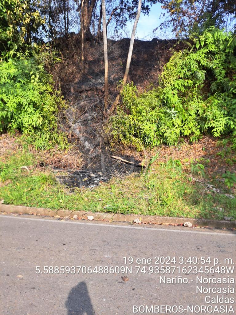 POSIBLE INCENDIO DE COBERTURA VEGETAL EN LA VEREDA EL JARD�N.