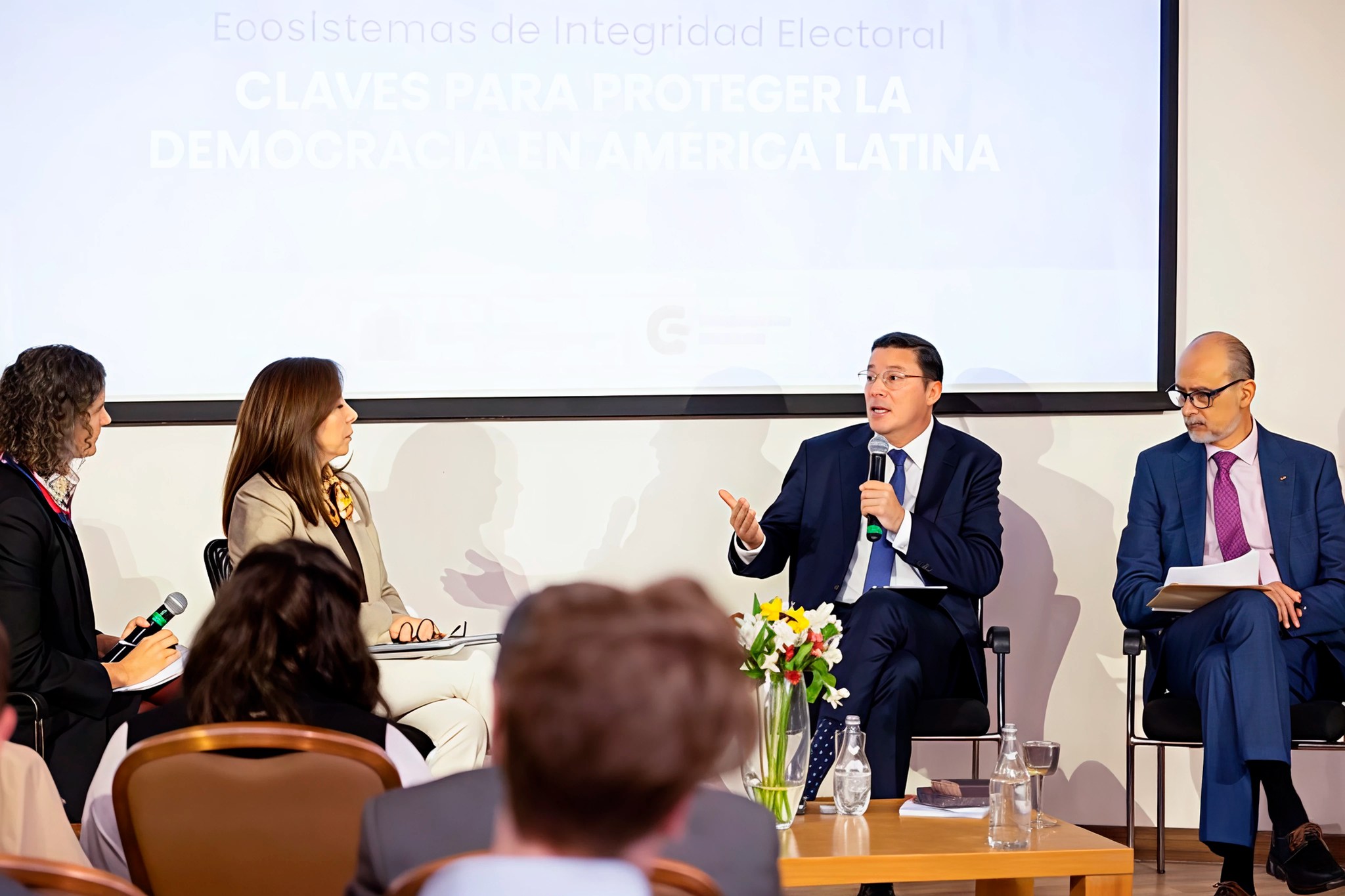 REGISTRADOR NACIONAL, HERN�N PENAGOS DURANTE EL SEMINARIO DE ECOSISTEMAS DE INTEGRIDAD ELECTORAL