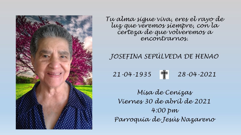 JOSEFINA SEPULVEDA DE HENAO