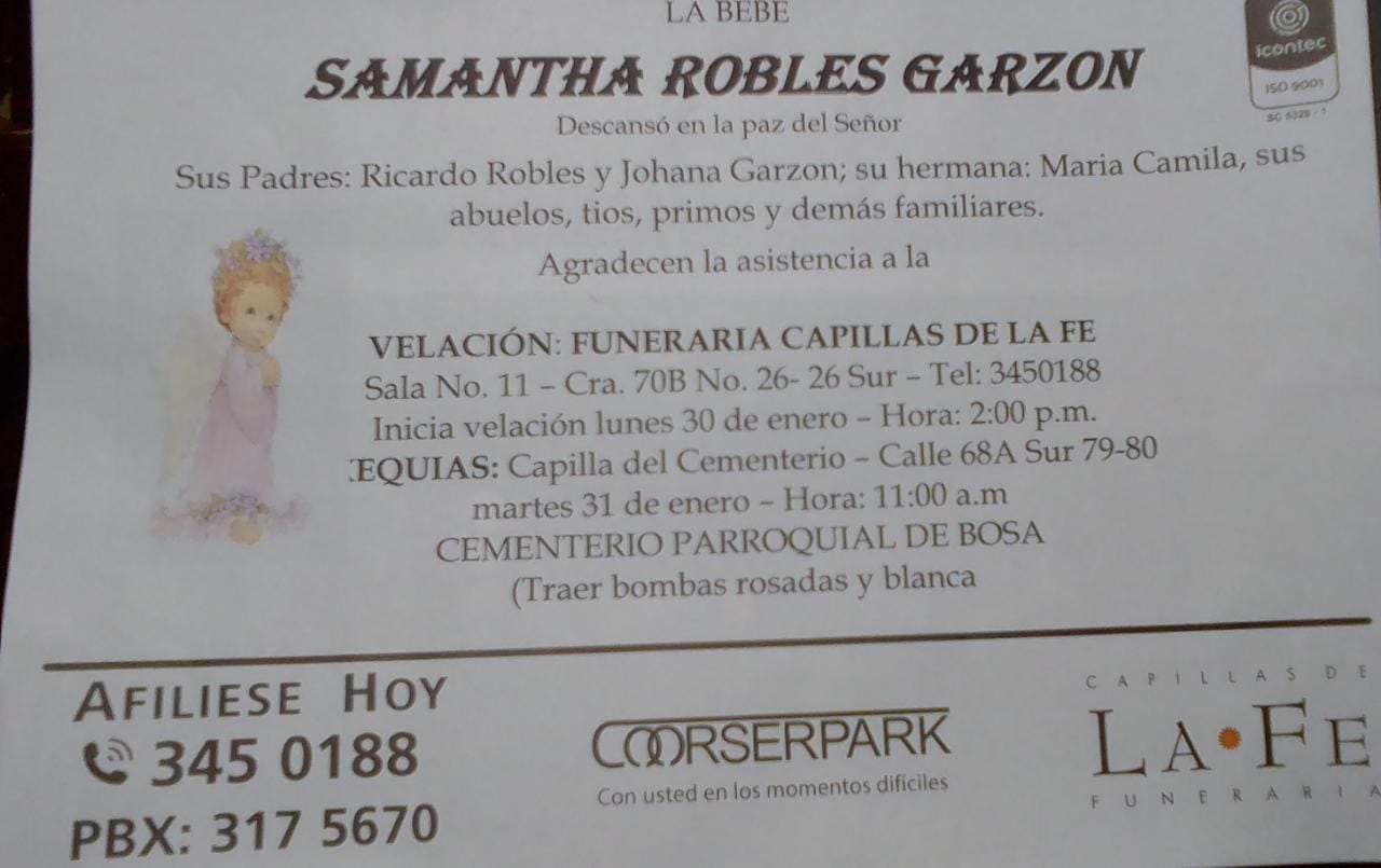 BEBE SAMANTA ROBLE GARZON 