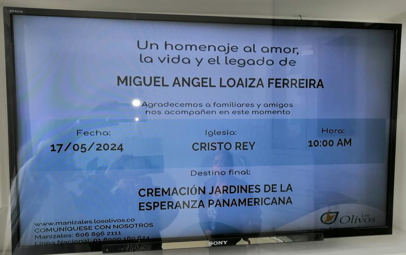 Deceso de: MIGUEL ANGEL LOAIZA FERREIRA